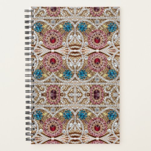 turquoise blue silver gold burgundy pink bohemian planner