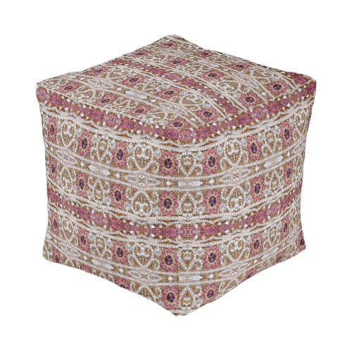 turquoise blue silver gold burgundy pink bohemian pouf