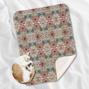 turquoise blue silver gold burgundy pink bohemian sherpa blanket