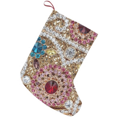 turquoise blue silver gold burgundy pink bohemian small christmas stocking