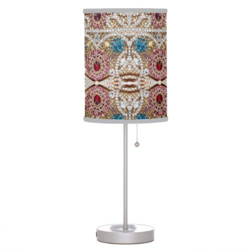 turquoise blue silver gold burgundy pink bohemian table lamp
