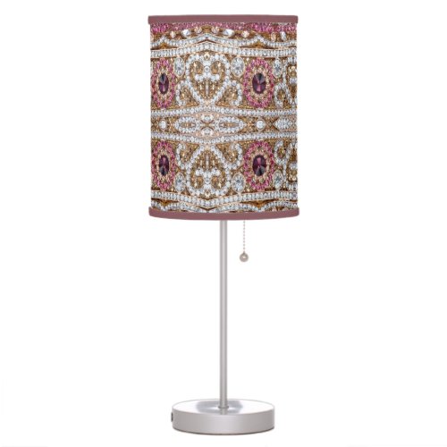 turquoise blue silver gold burgundy pink bohemian table lamp