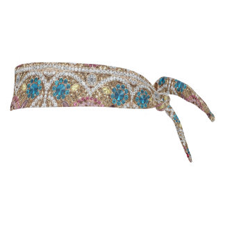 turquoise blue silver gold burgundy pink bohemian tie headband