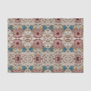turquoise blue silver gold burgundy pink bohemian tissue paper