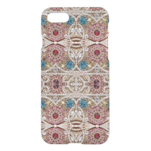 turquoise blue silver gold burgundy pink bohemian iPhone SE87 case