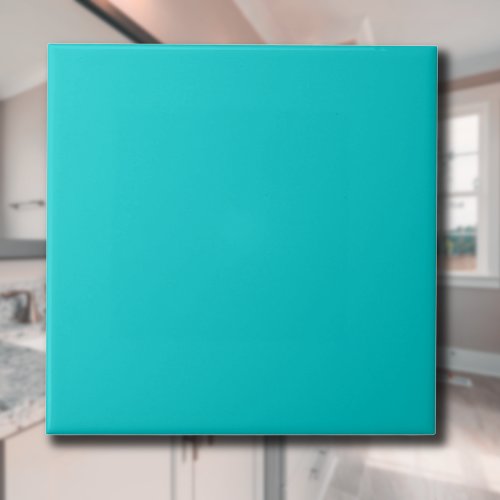 Turquoise Blue Solid Color  Classic  Elegant Ceramic Tile