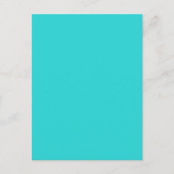 Turquoise Blue (solid Color) ~ Postcard by TheWhippingPost at Zazzle