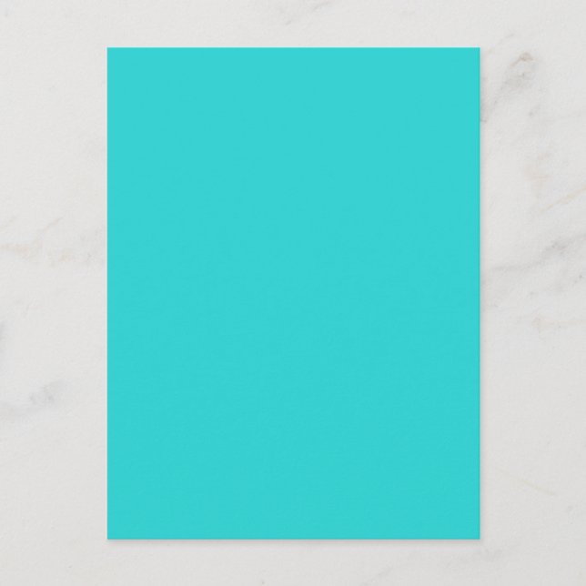 TURQUOISE BLUE (solid color) ~ Postcard (Front)