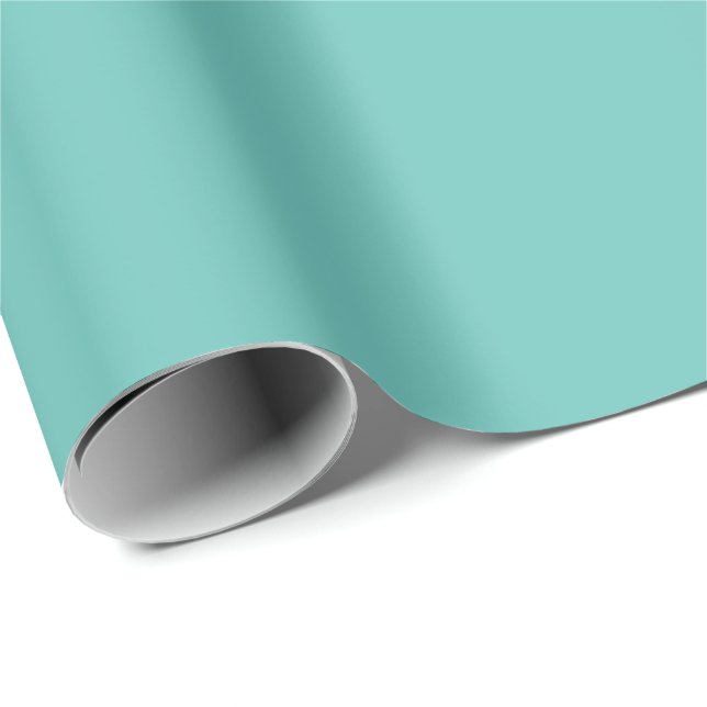 Turquoise Blue Solid Wrapping Paper (Roll Corner)