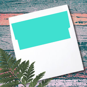 Turquoise Blue vibrant chic tropical Envelope Liner