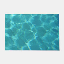Turquoise Blue Water Door Mat