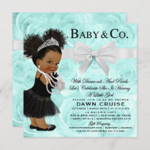 Turquoise Blue Watercolor Baby Shower