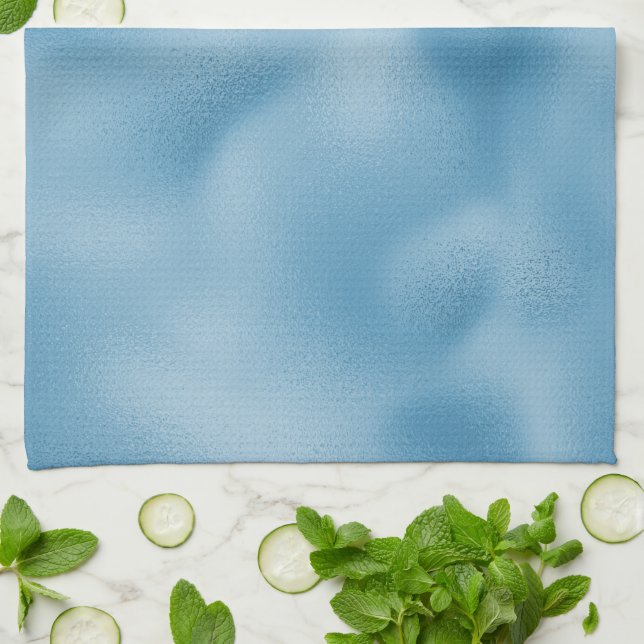 Turquoise Blue Wedding   Kitchen Towel (Folded)