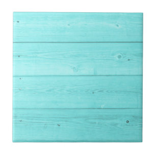 Turquoise blue wooden grain panel custom square ceramic tile