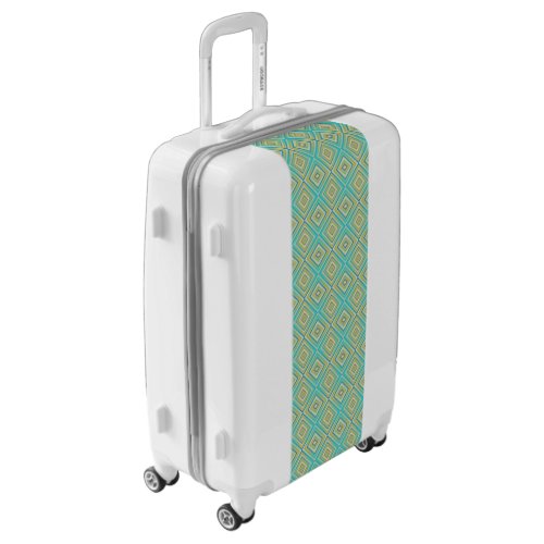 Turquoise Blues Alternative Diamond Pattern Luggage