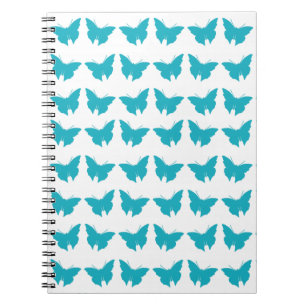 Turquoise Bold Butterflies Notebook