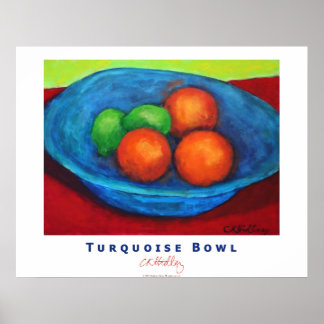 Turquoise Bowl Poster