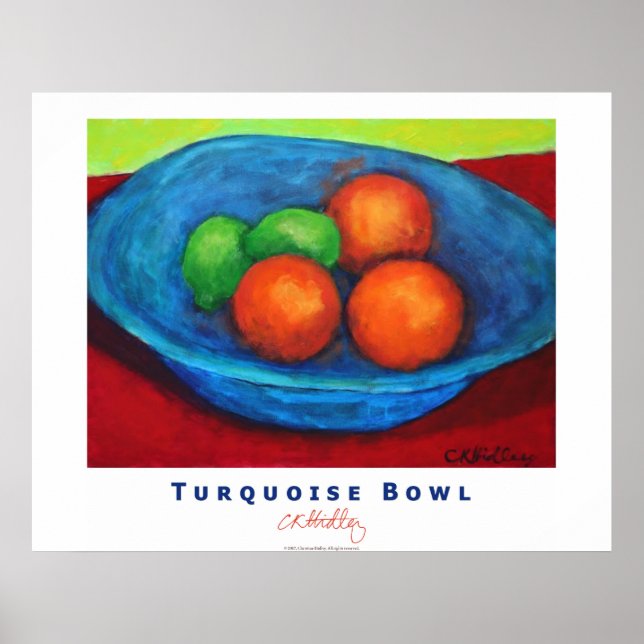 Turquoise Bowl Poster (Front)