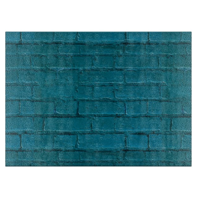 Turquoise Bricked Large Cutting Board (Front)