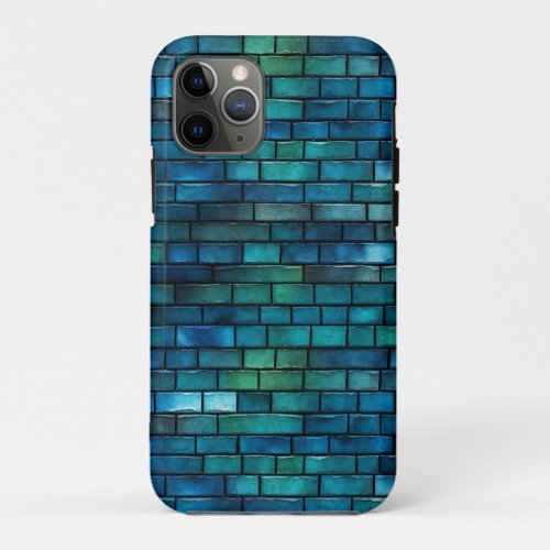 Turquoise bricks iPhone 11 pro case