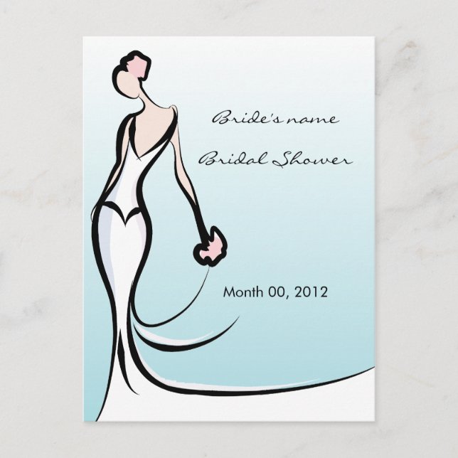 Turquoise Bridal Shower Advice Cards (Front)