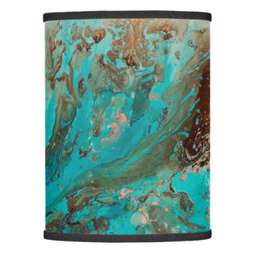 Turquoise Brown And Tan Lamp Shade