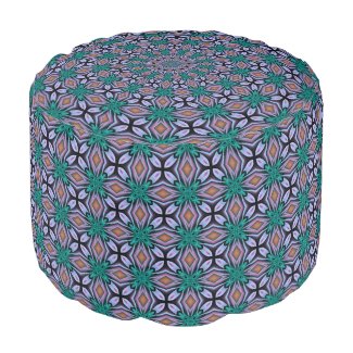 Turquoise Brown and Violet Fractal Pattern