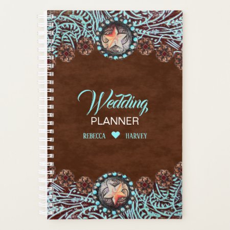 Turquoise Brown Cowboy Country Western Wedding Planner