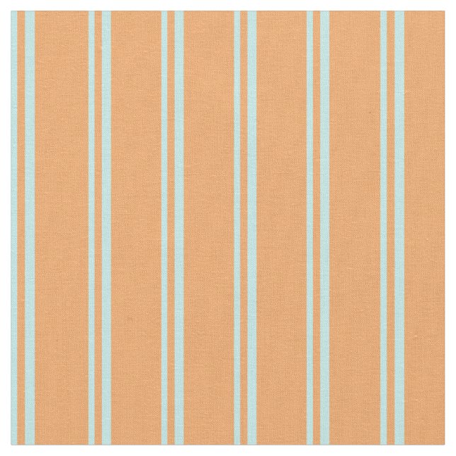 Turquoise & Brown Striped Pattern Fabric (Close Up)