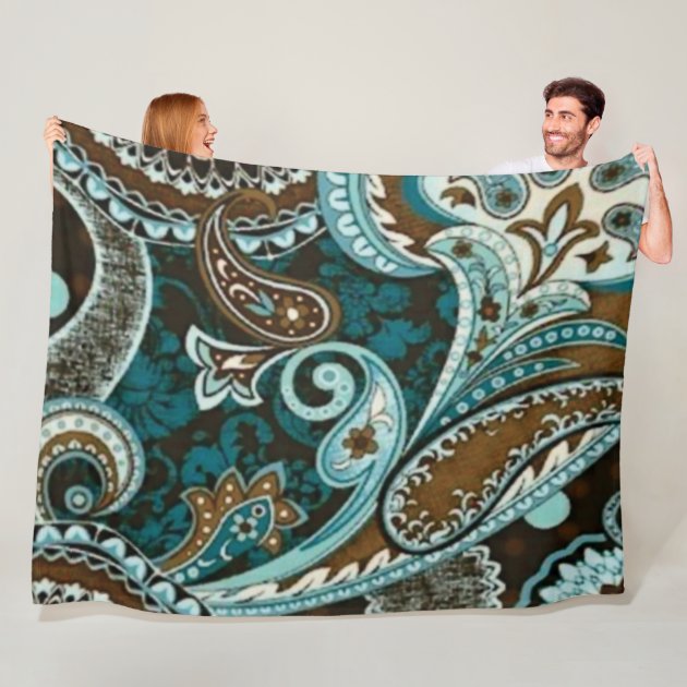 Paisley best sale fleece blanket