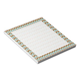 Turquoise Brown Zigzag Pattern