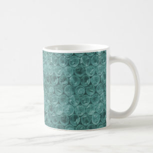 Turquoise bubble wrap pattern coffee mug