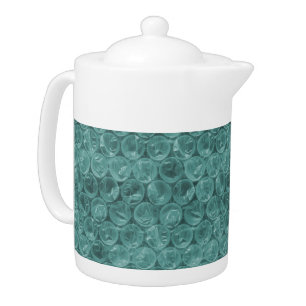 Turquoise bubble wrap pattern teapot