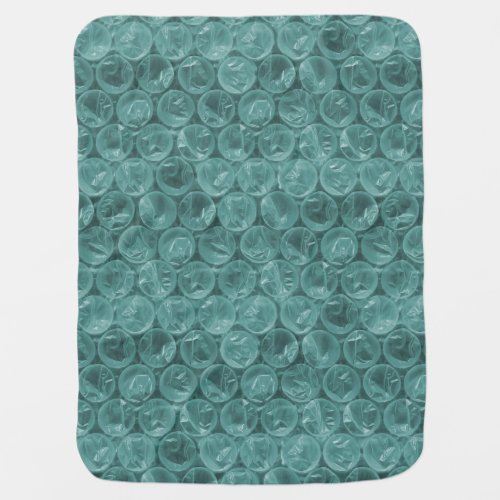 Turquoise bubble wrap swaddle blanket