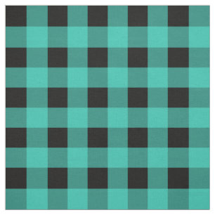 Turquoise Buffalo Plaid Fabric