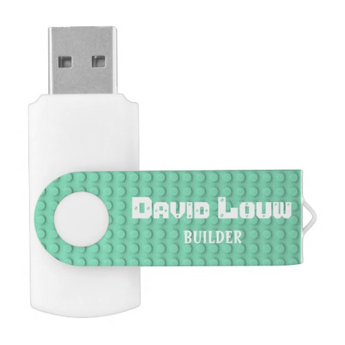 Turquoise building blocks flash drive