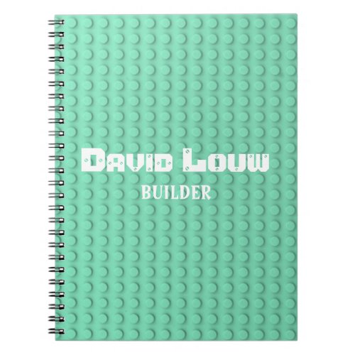 Turquoise building blocks notebook