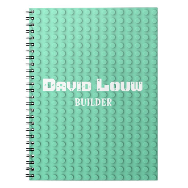 Turquoise building blocks notebook (Front)