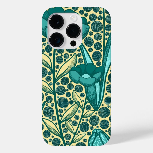 Turquoise bulbo flowers Case-Mate iPhone case (Back)