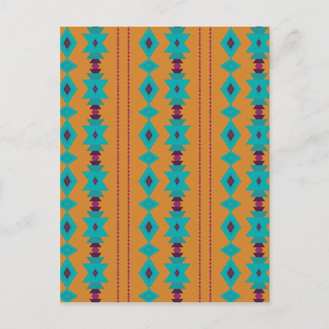 Turquoise Burnt Postcard (Front)
