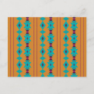 Turquoise Burnt Postcard
