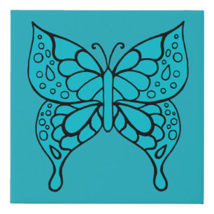 Turquoise Butterfly Art Print