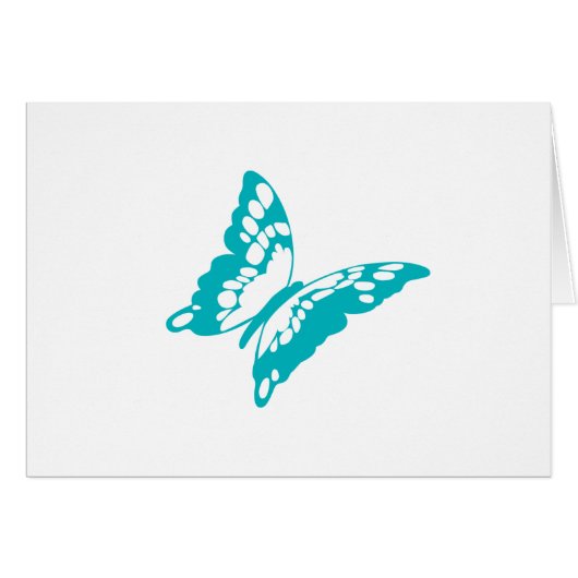 Turquoise Butterfly Cards (Front Horizontal)