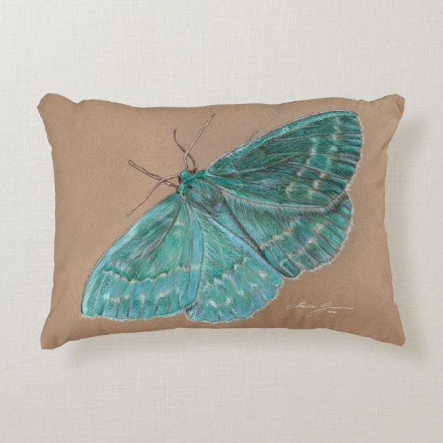 Turquoise Butterfly Pillow (Front)