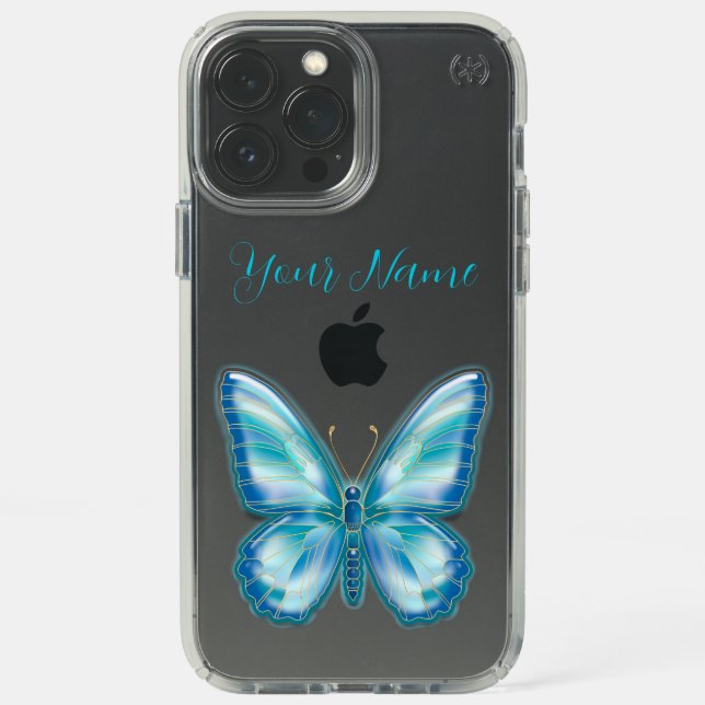  Turquoise Butterfly Speck iPhone 13 Pro Max Case (Front)