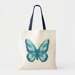 Turquoise Butterfly Tote Bag