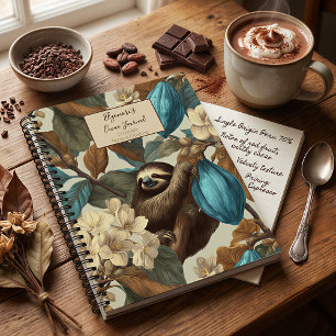Turquoise Cacao Sloth Chocolate Tasting Notebook