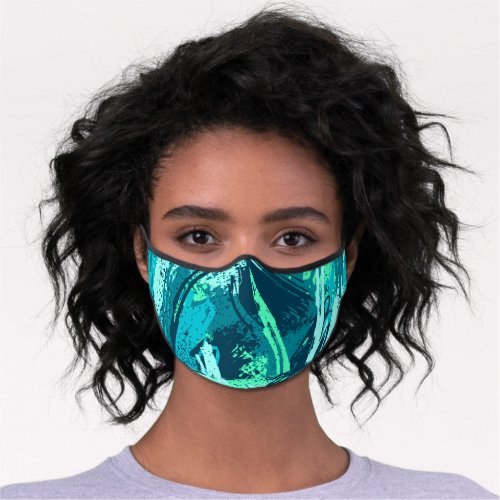 Turquoise Camo Premium Face Mask