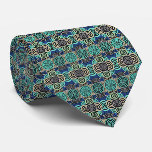 Turquoise Celtic Ring pattern Neck Tie