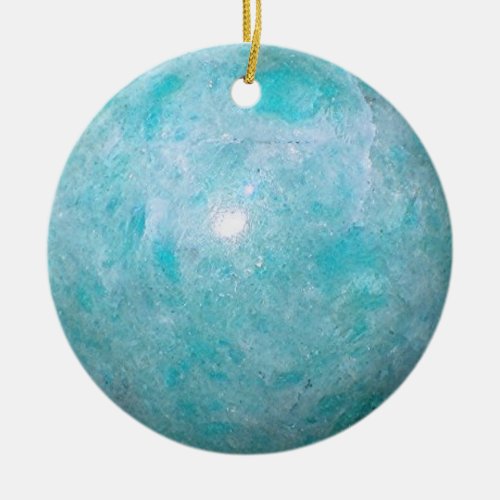 Turquoise Ceramic Ornament